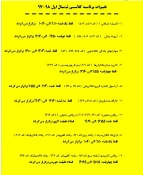 تغییرات برنامه کلاسی