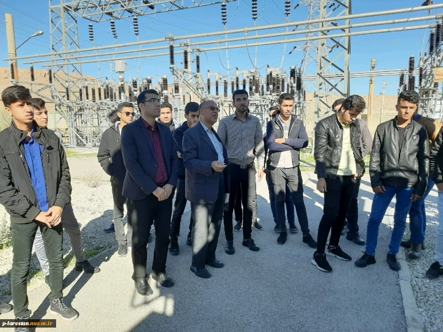 بازدید دانشجویان رشته الکترو تکنیک آموزشکده  از پست 66 کیلو ولت لارستان 5