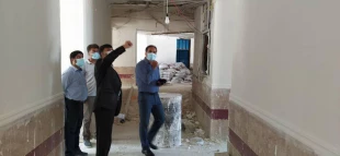 بازدید رئیس دفتر نماینده ی  مردم در مجلس شورای اسلامی از پروژه ی خوابگاه آموزشکده فنی لارستان 2