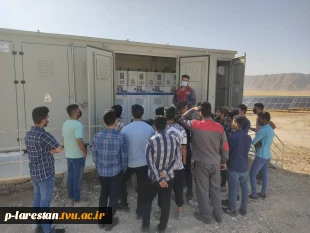 بازدید دانشجویان آموزشکده ی فنی لارستان از نیروگاه 10 مگاواتی برق خورشیدی کورده  7