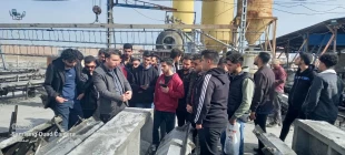اردوی راهیان پیشرفت دانشجویان دانشگاه ملی مهارت لارستان و بازدید از تنها شرکت تولید تیر برق در جنوب استان فارس  6