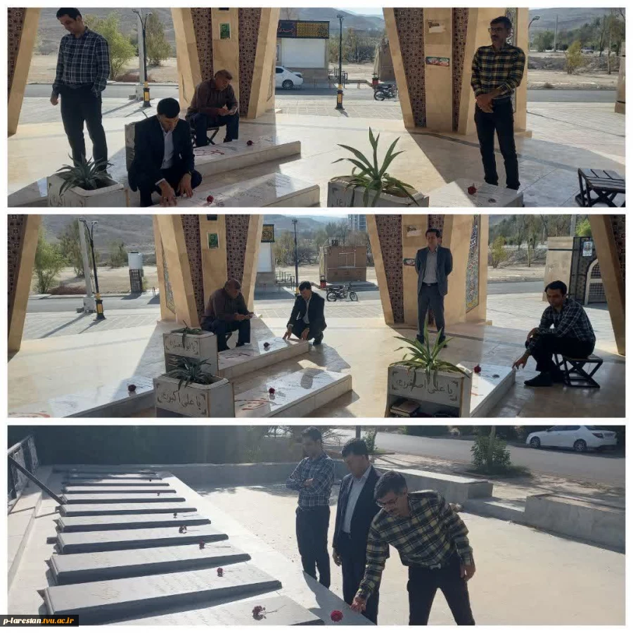 ادای احترام و گل افشانی قبور مطهر شهدا به مناسبت هفته دفاع مقدس 2