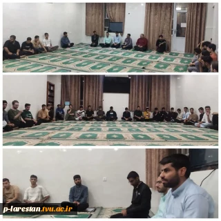 مسئول و اعضای دفتر بسیج دانشجویی شهرستان لارستان از پایگاه بسیج آموزشکده ملی مهارت لارستان بازدید کردند .