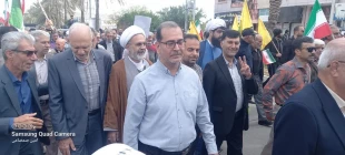 گزارش تصویری از حضور جمعی از اساتید و کارکنان آموزشکده پسران لارستان در راهپیمایی22 بهمن 1404 3
